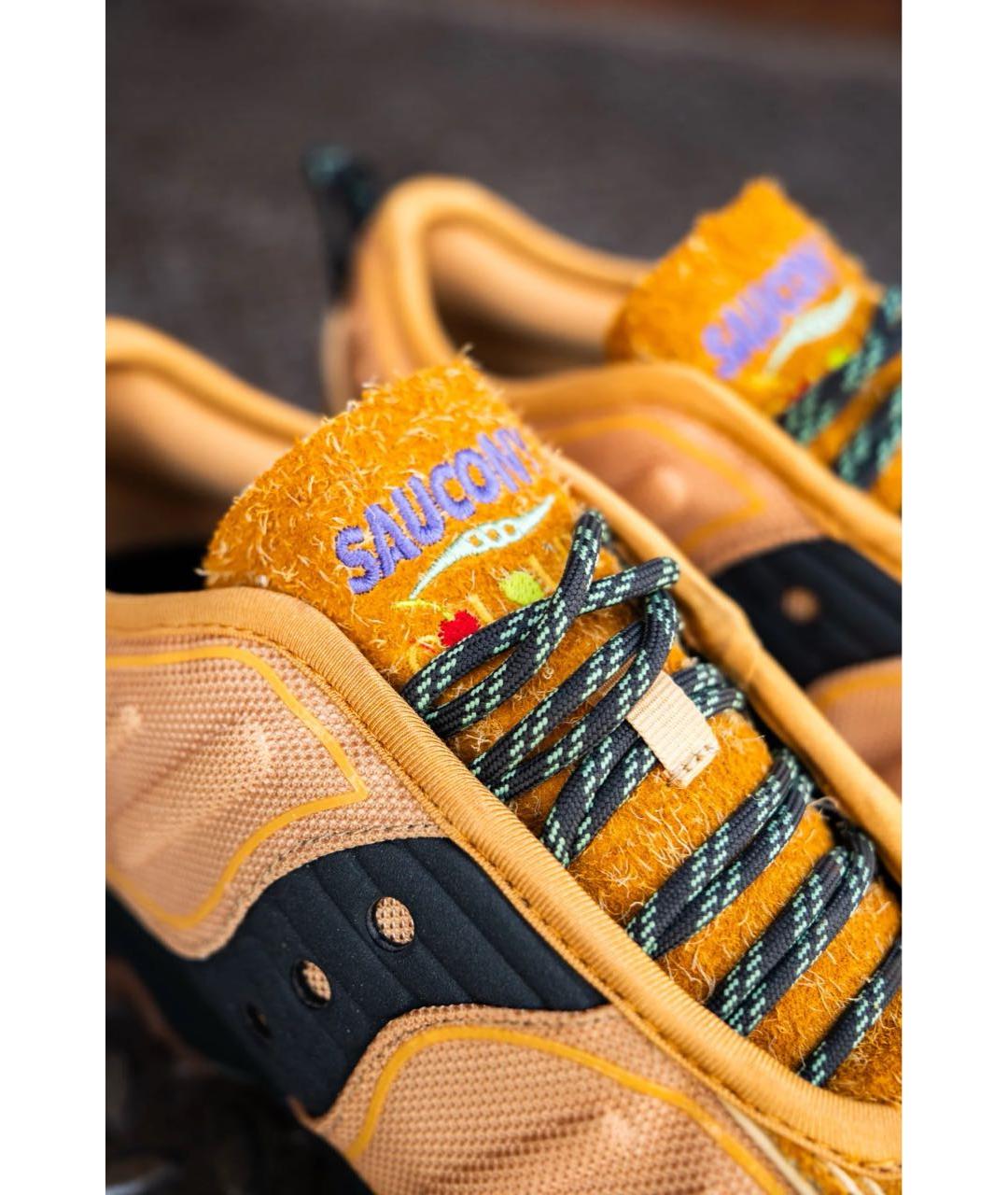 SAUCONY Горчичные замшевые низкие кроссовки / кеды, фото 3