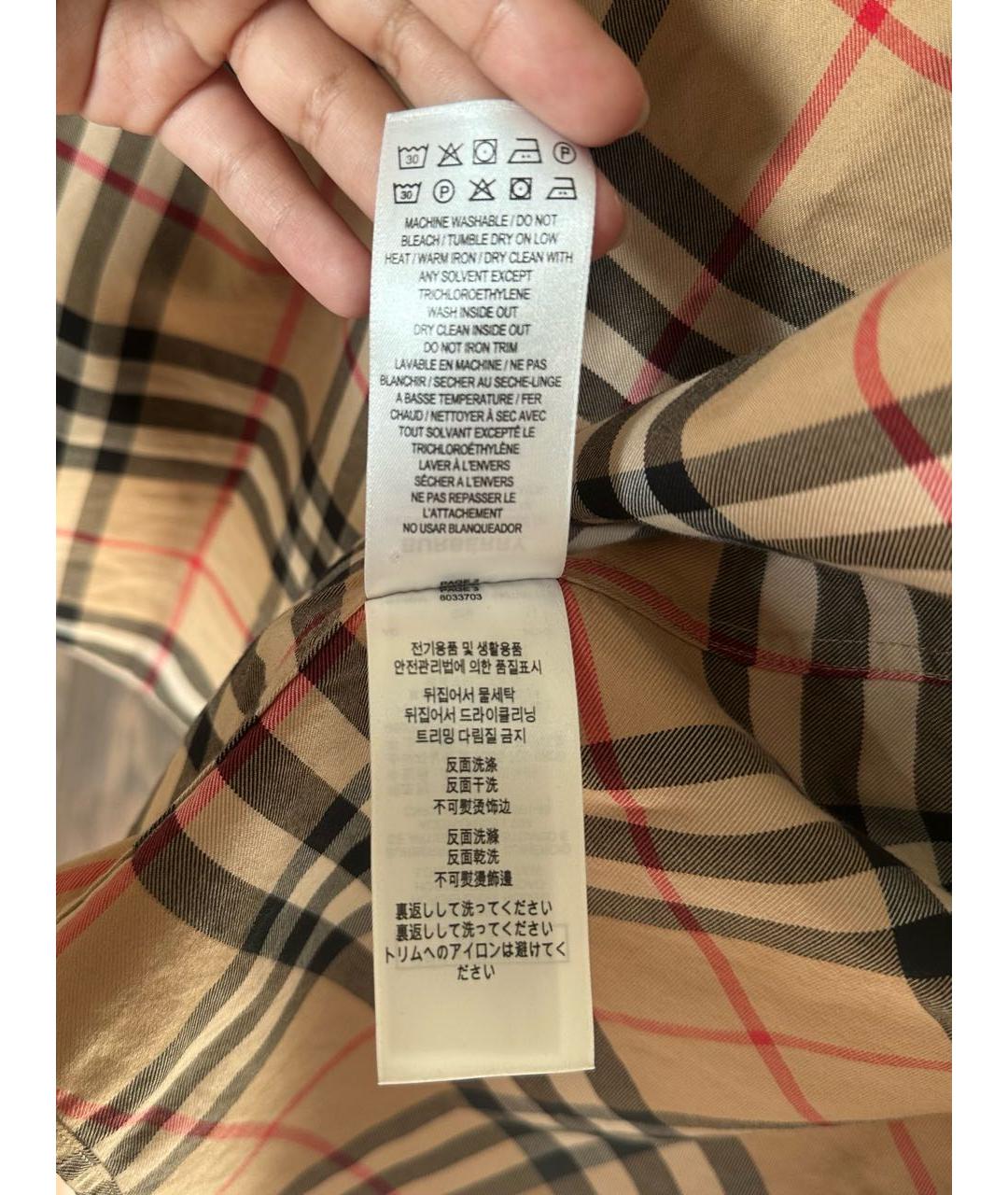 BURBERRY Мульти хлопковая кэжуал рубашка, фото 7