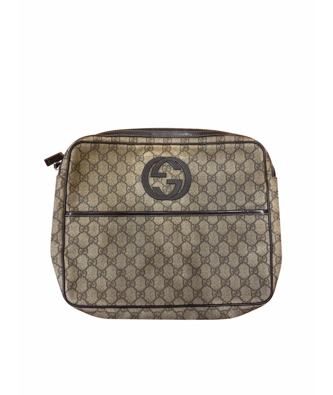 GUCCI Бежевая канва сумка на плечо, фото 1