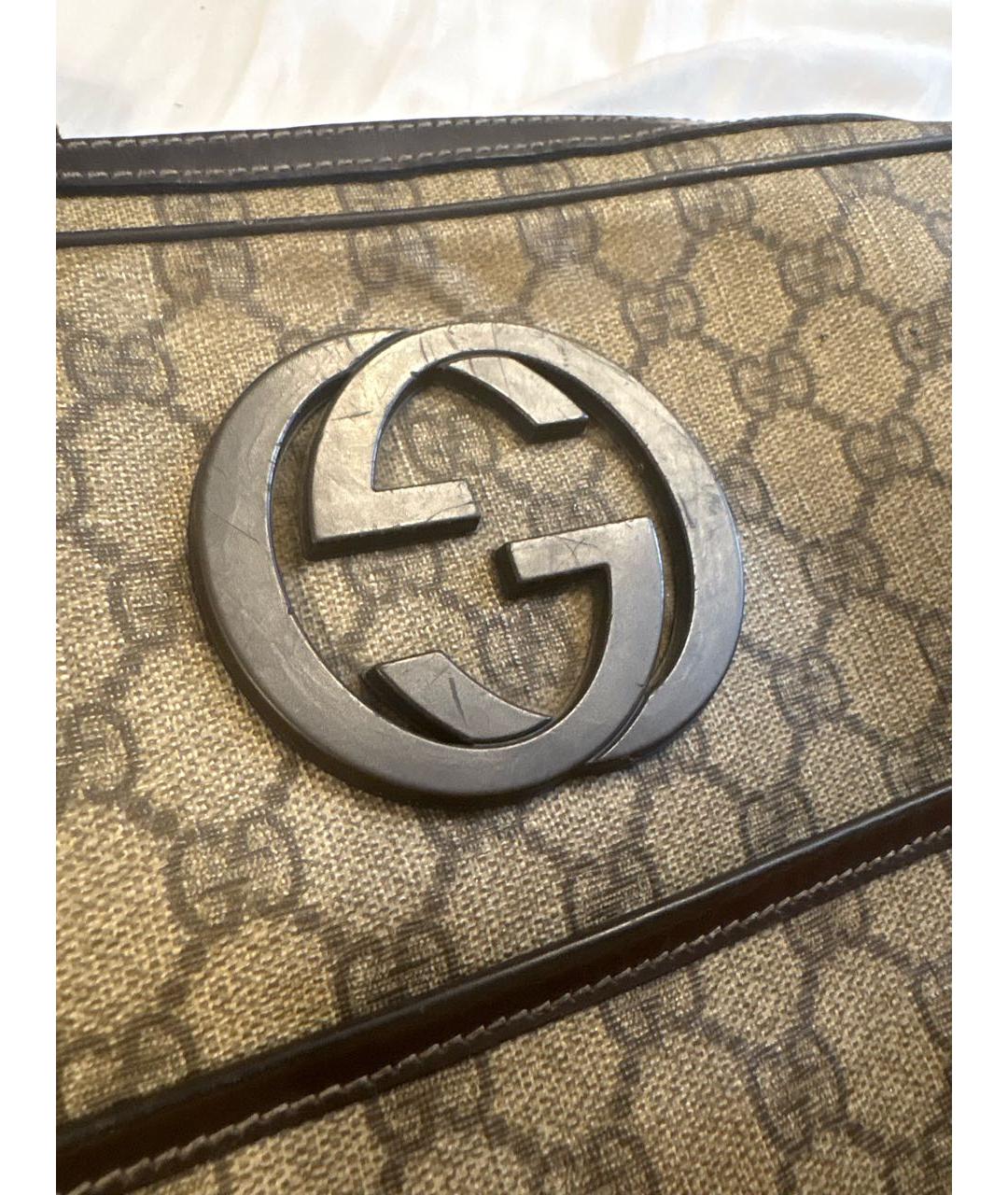 GUCCI Бежевая канва сумка на плечо, фото 8