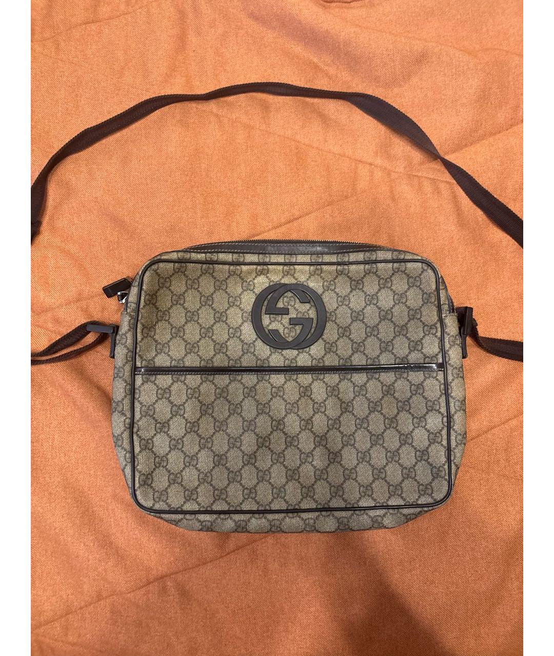 GUCCI Бежевая канва сумка на плечо, фото 9