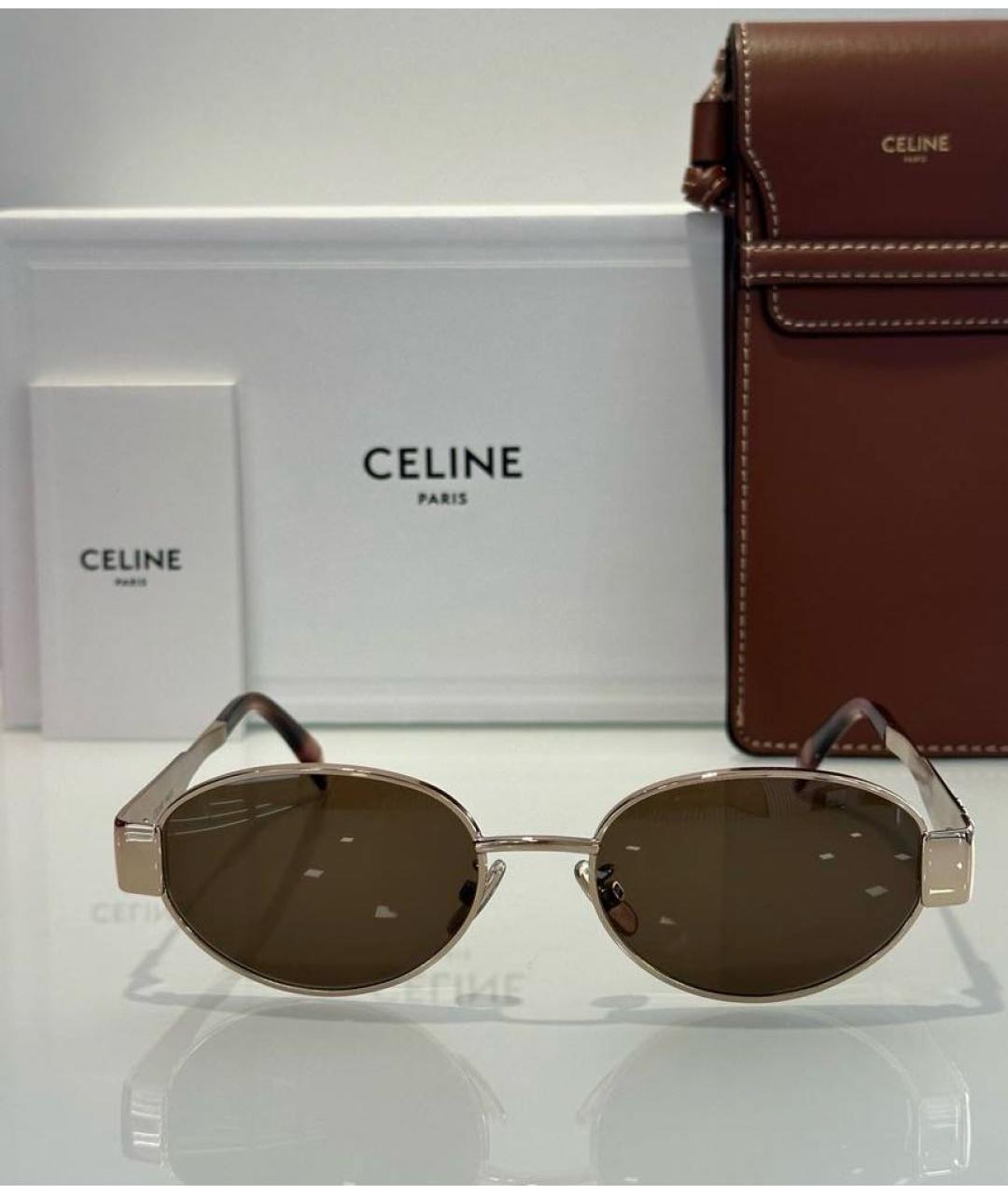 CELINE Металлические солнцезащитные очки, фото 4