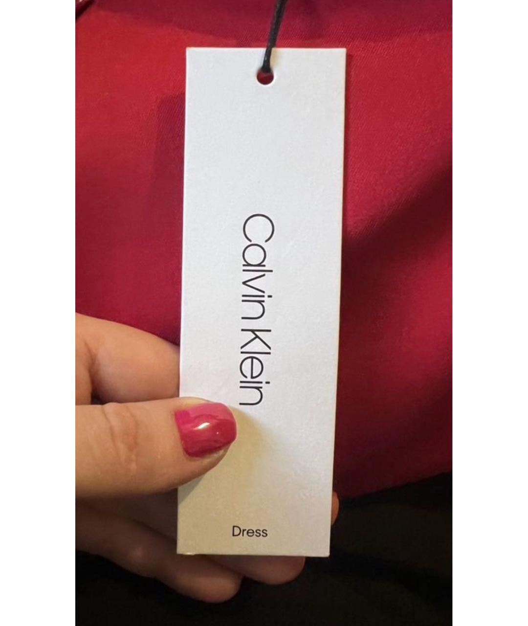 CALVIN KLEIN Мульти полиэстеровое платье, фото 4