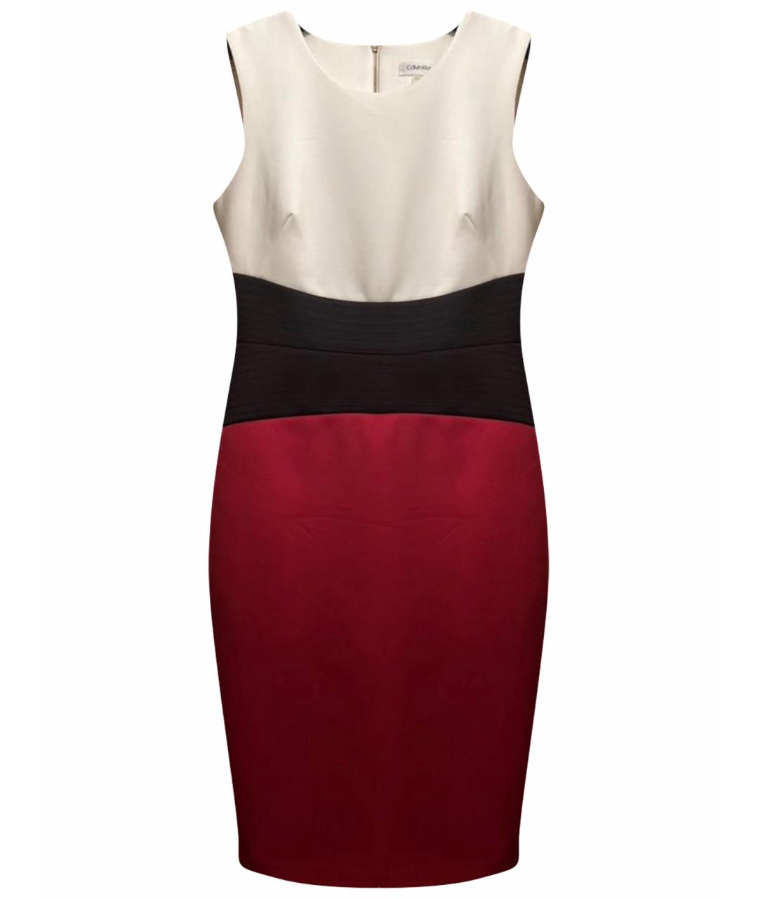 CALVIN KLEIN Мульти полиэстеровое платье, фото 1