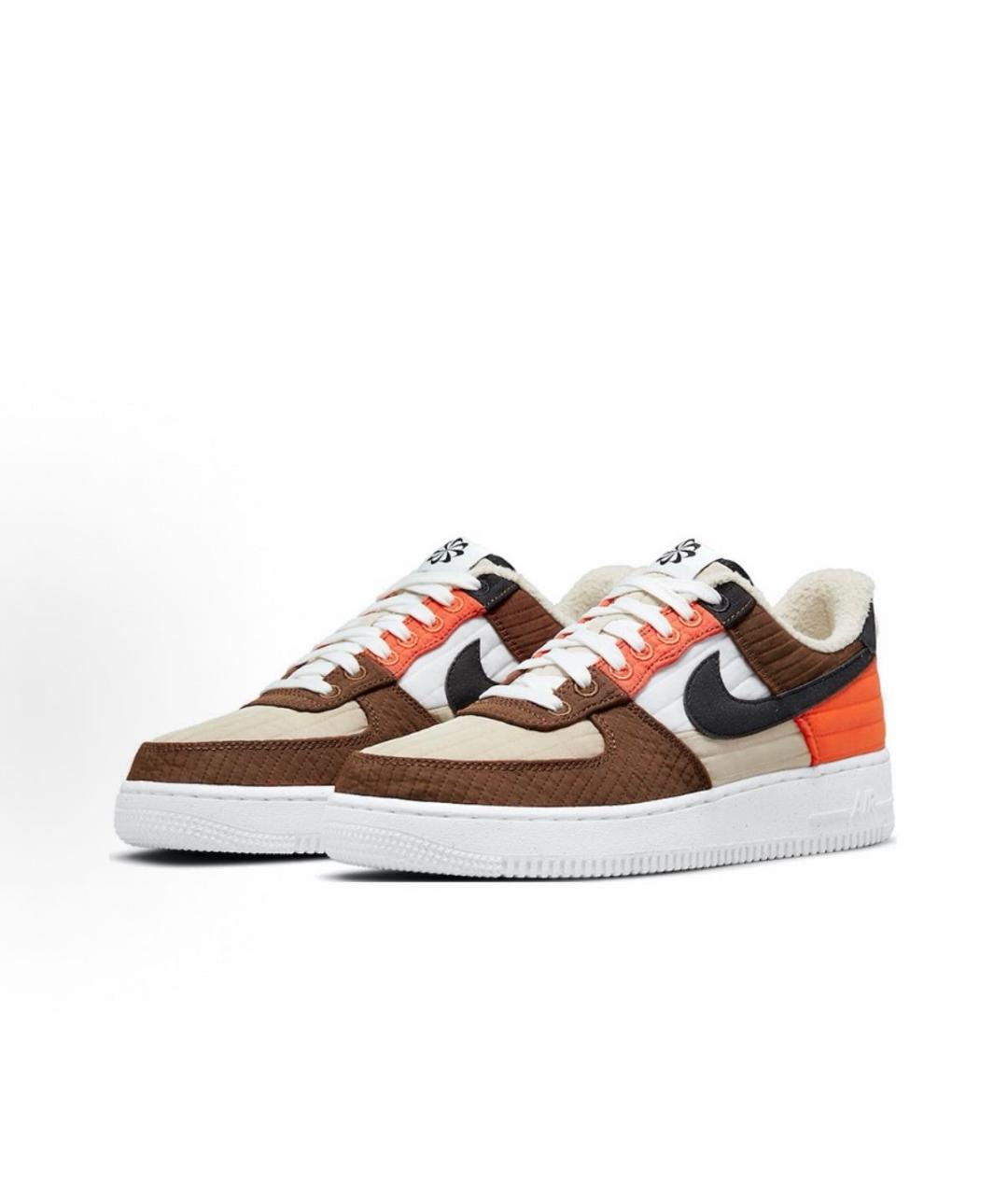 NIKE Оранжевые текстильные кроссовки, фото 2