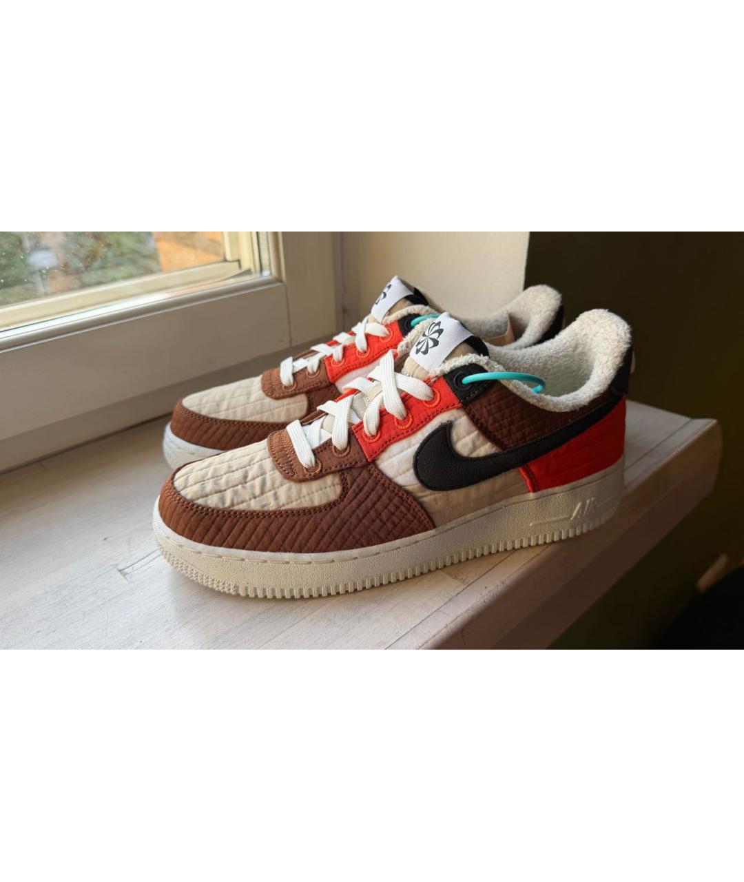 NIKE Оранжевые текстильные кроссовки, фото 5