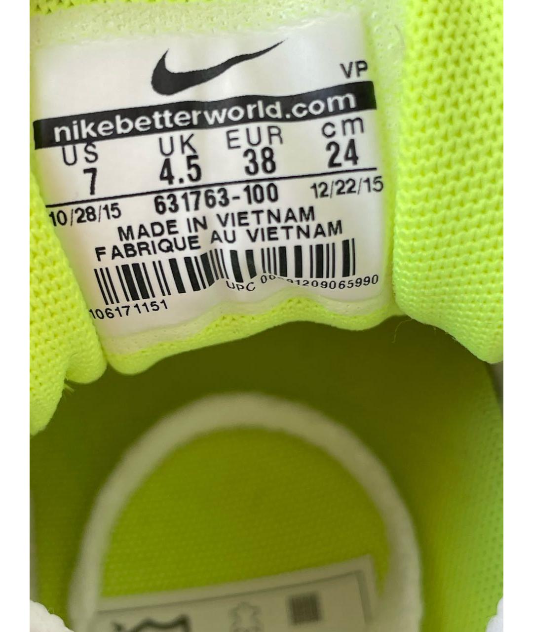 NIKE Серебряные кожаные кроссовки, фото 5