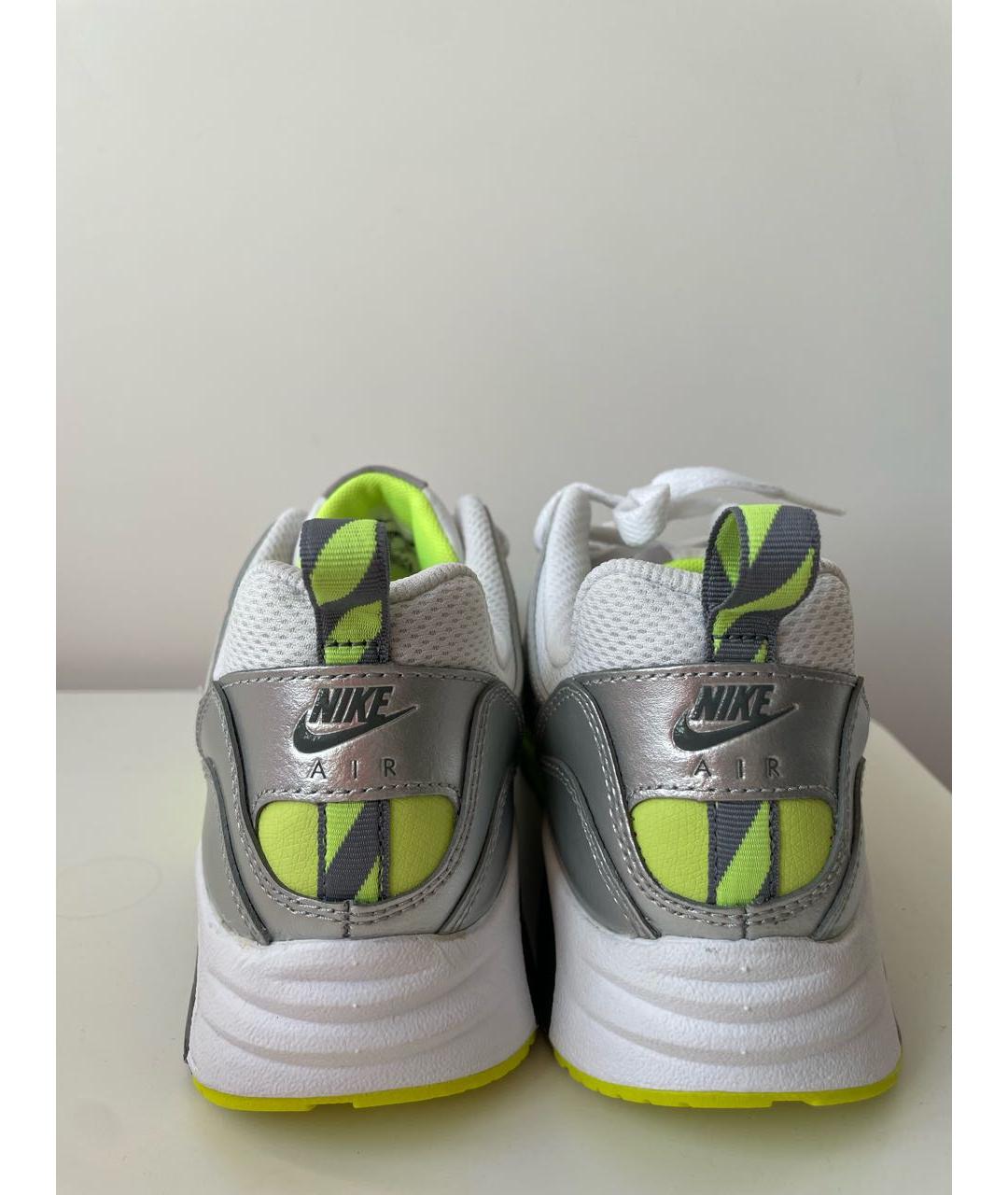 NIKE Серебряные кожаные кроссовки, фото 2