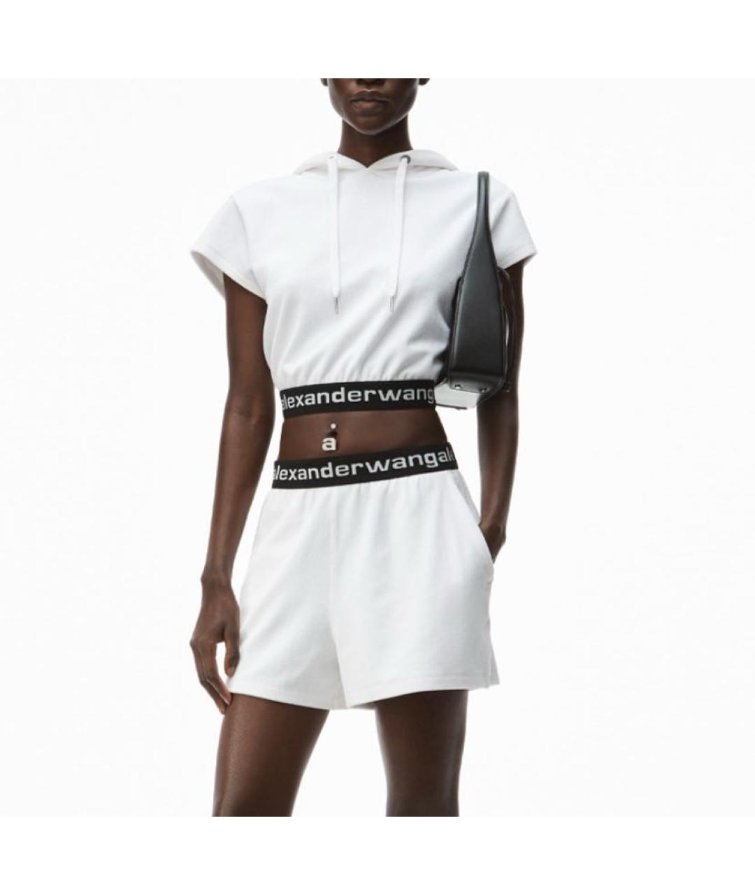 ALEXANDER WANG Белая хлопковая футболка, фото 2