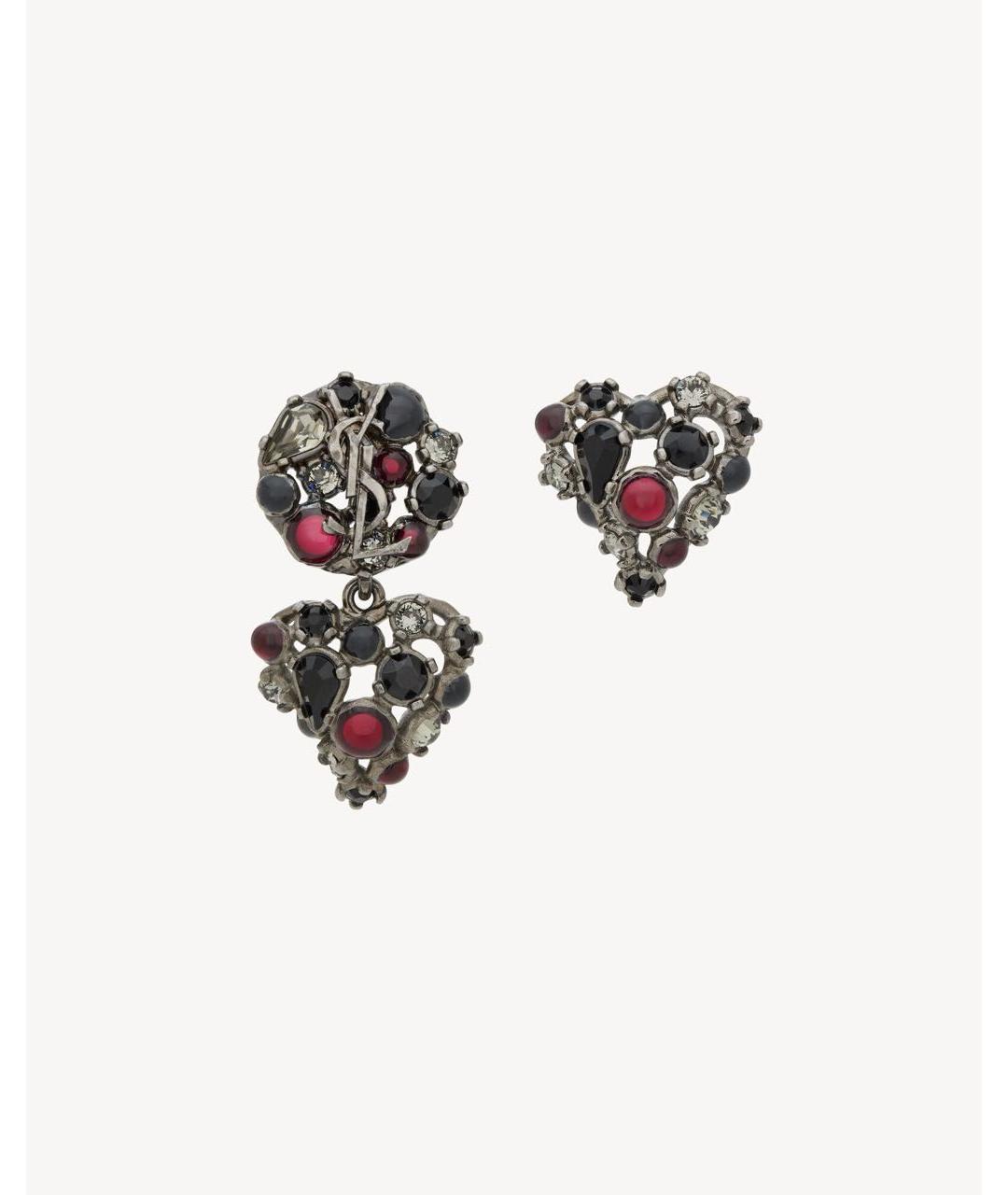 SAINT LAURENT Серебряные латунные серьги, фото 6
