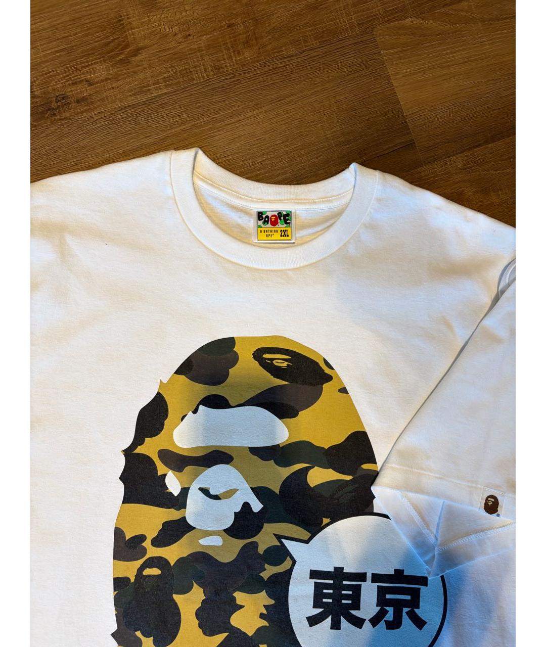 BAPE Белая хлопковая футболка, фото 4