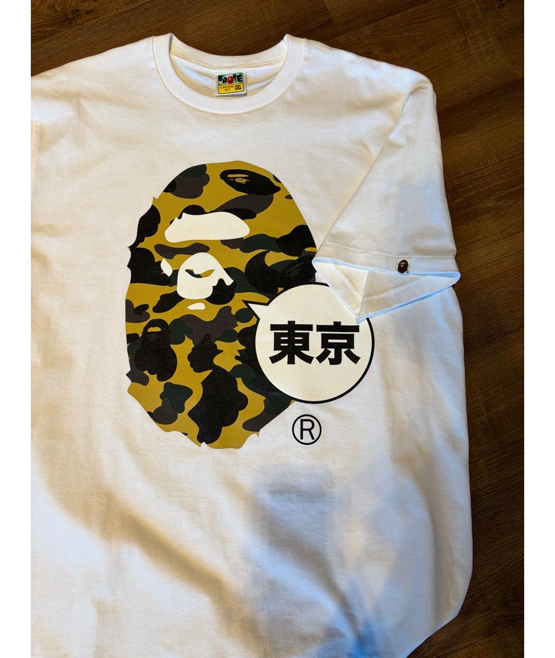 BAPE Белая хлопковая футболка, фото 3
