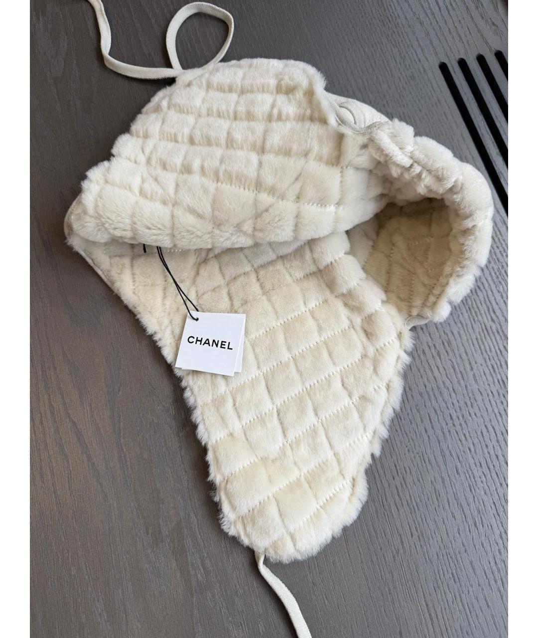 CHANEL Белая шапка, фото 3