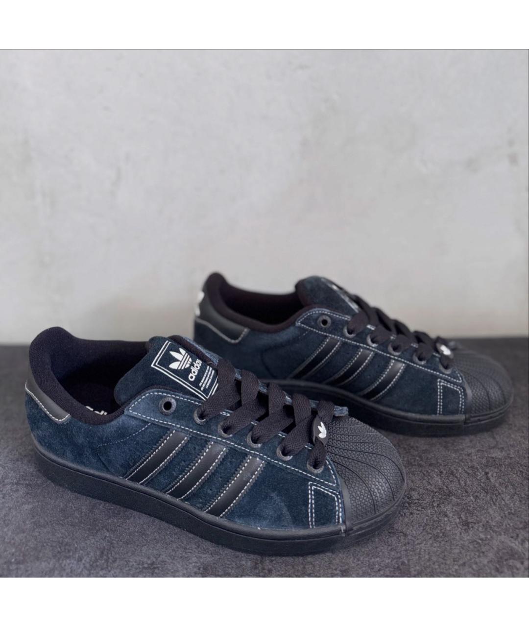 ADIDAS Черные замшевые низкие кроссовки / кеды, фото 4