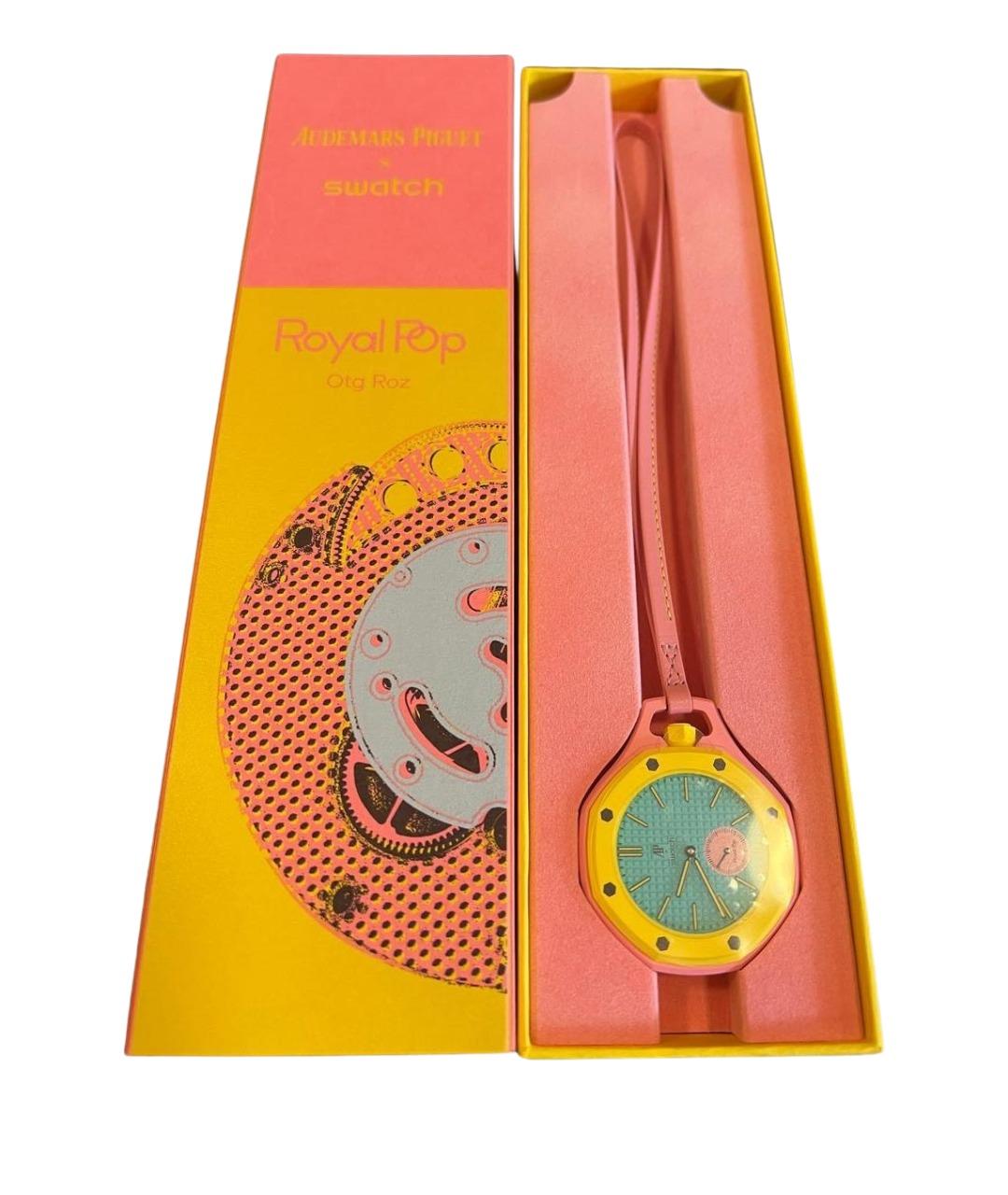 Swatch Розовые пластиковые часы, фото 1