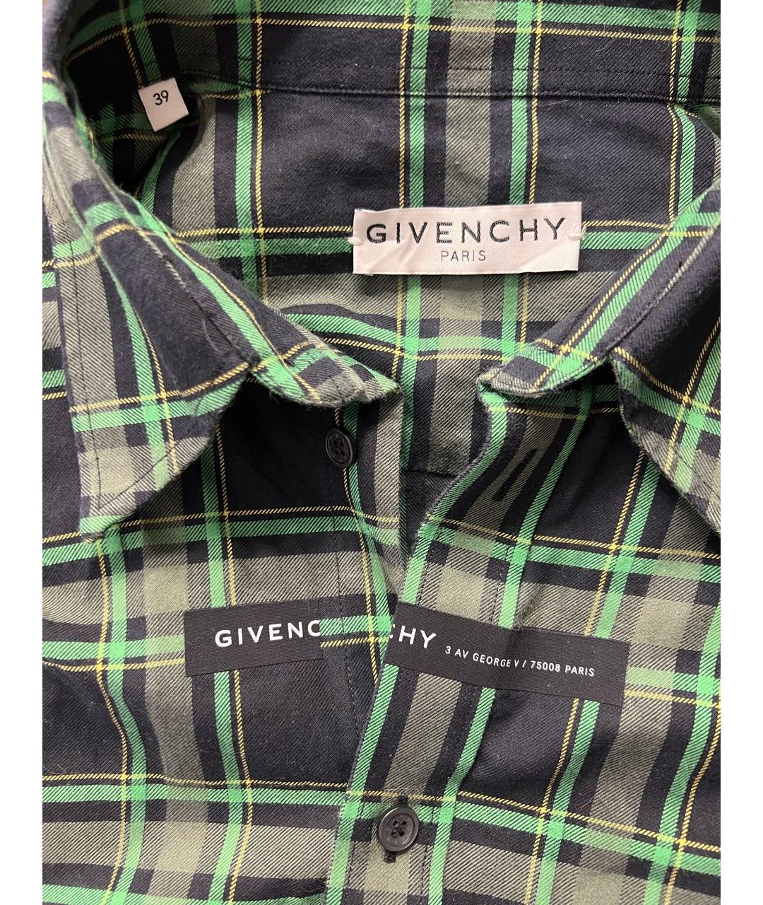 GIVENCHY Зеленая хлопковая кэжуал рубашка, фото 3