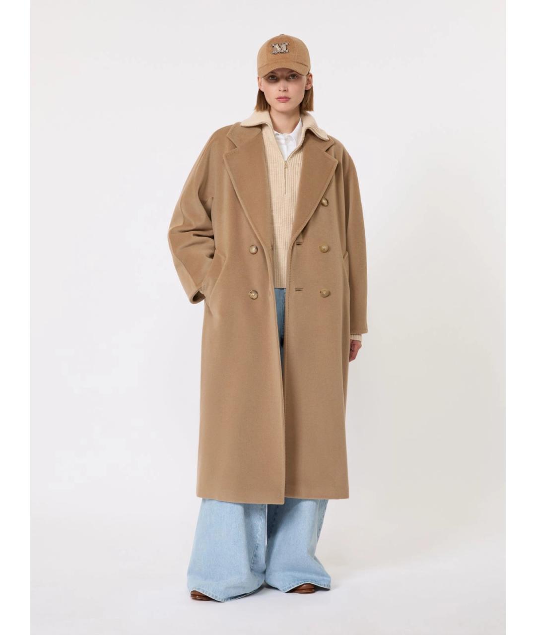 MAX MARA Бежевое шерстяное пальто, фото 2
