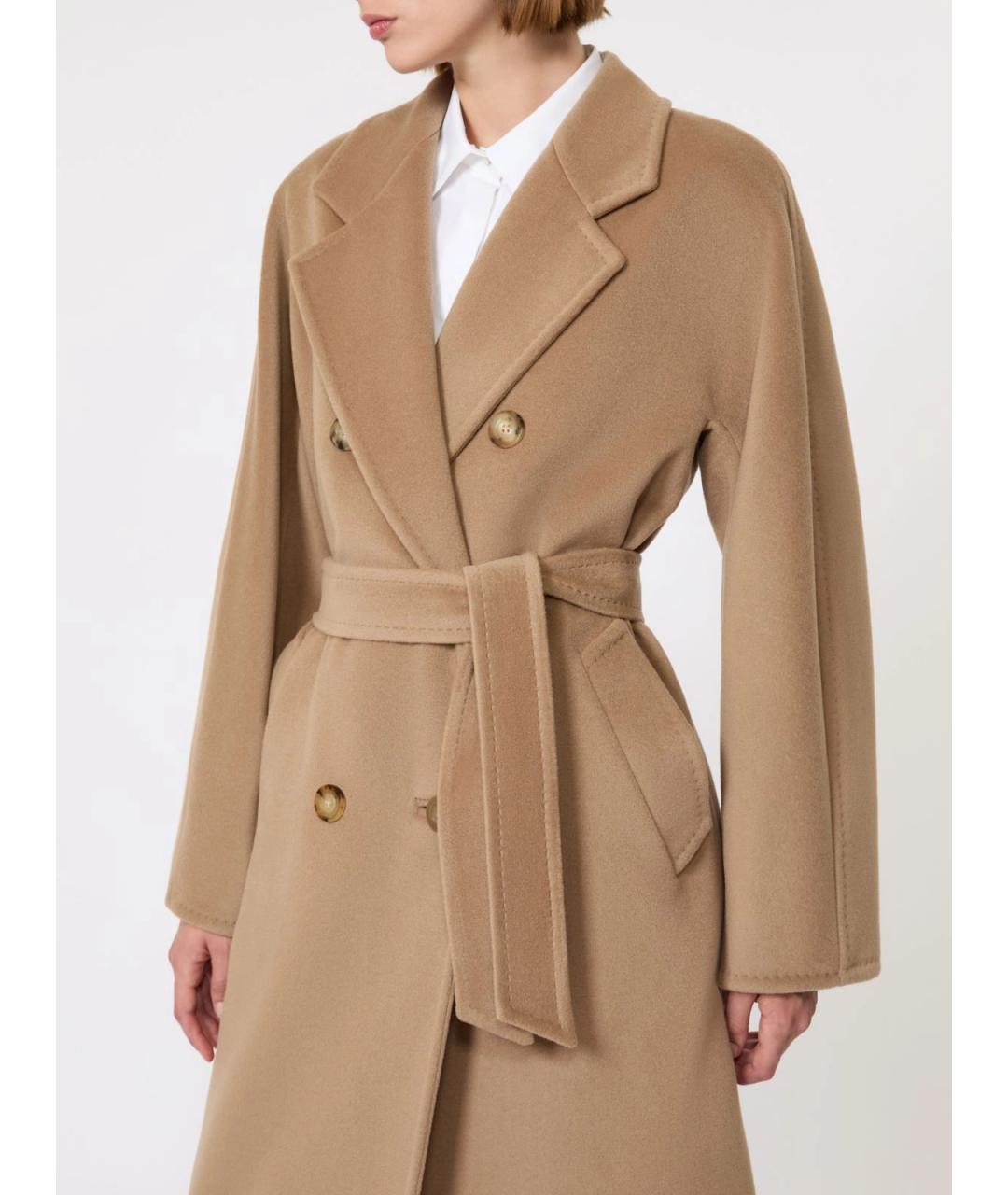 MAX MARA Бежевое шерстяное пальто, фото 6