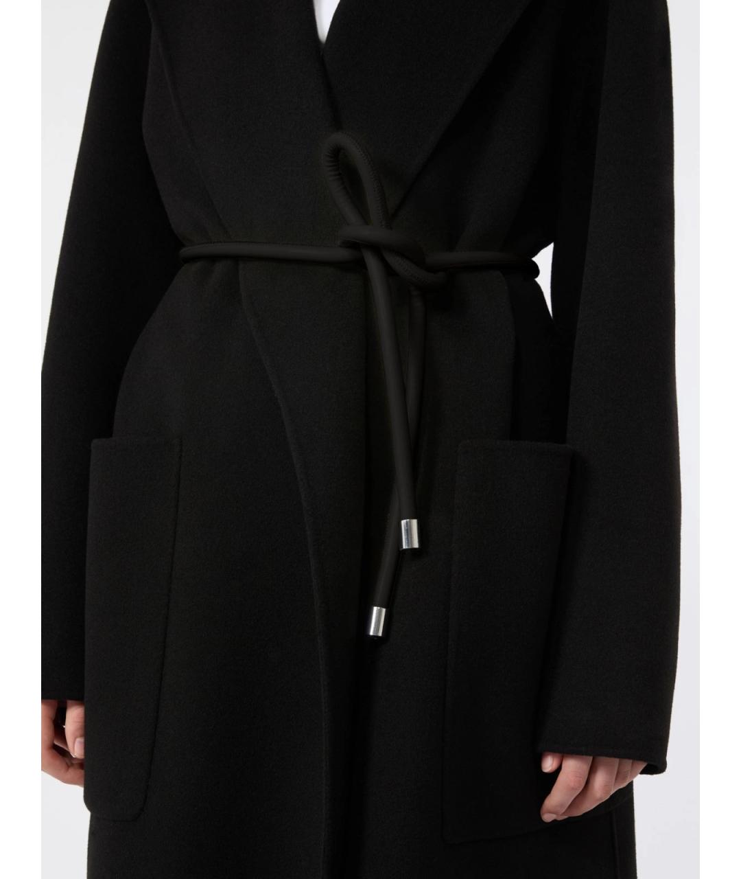 SPORTMAX Черное шерстяное пальто, фото 5