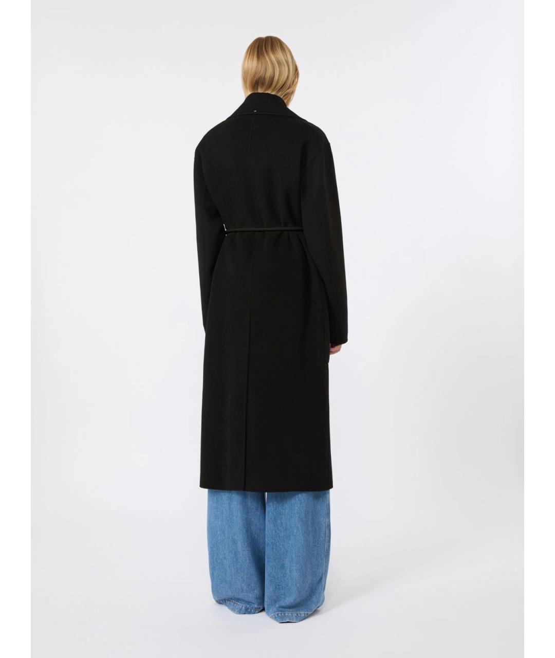 SPORTMAX Черное шерстяное пальто, фото 4