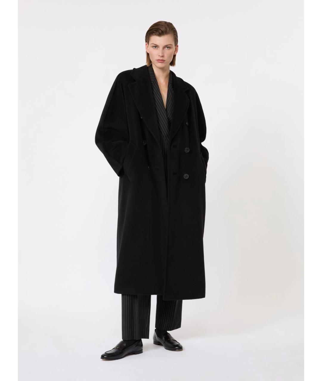 MAX MARA Черное шерстяное пальто, фото 2