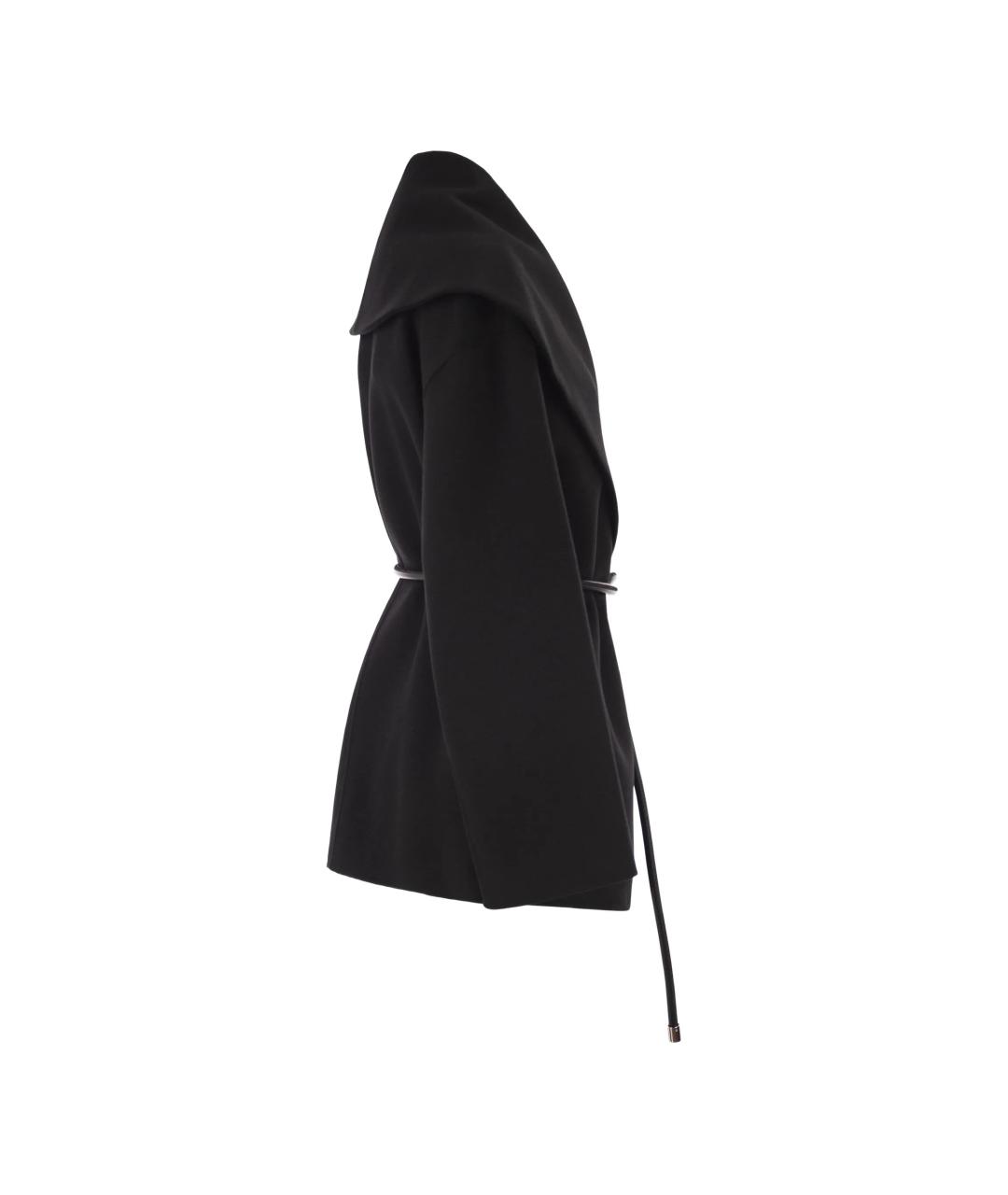 SPORTMAX Черное шерстяное пальто, фото 3