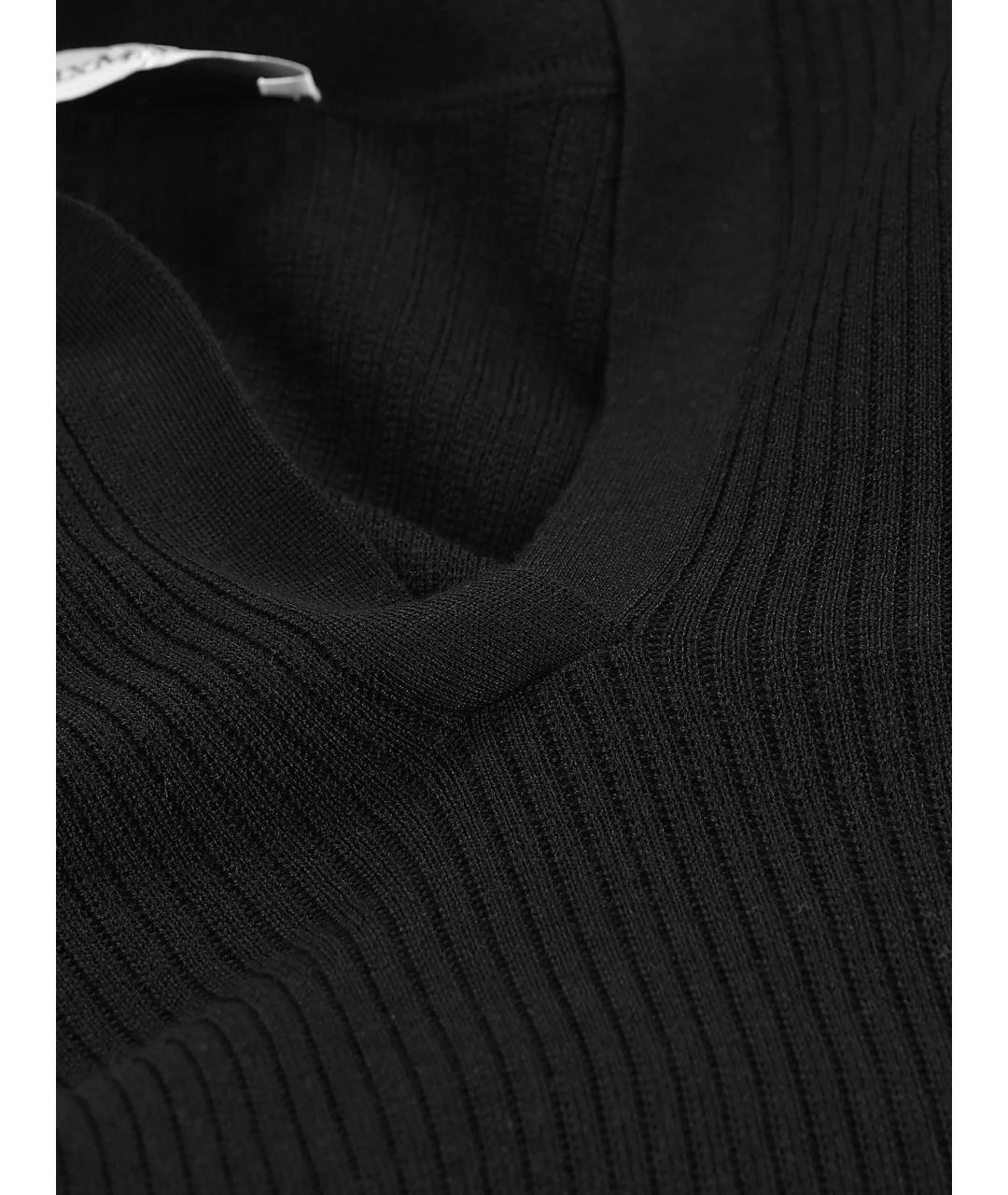 MAX MARA Черный шелковый джемпер / свитер, фото 4