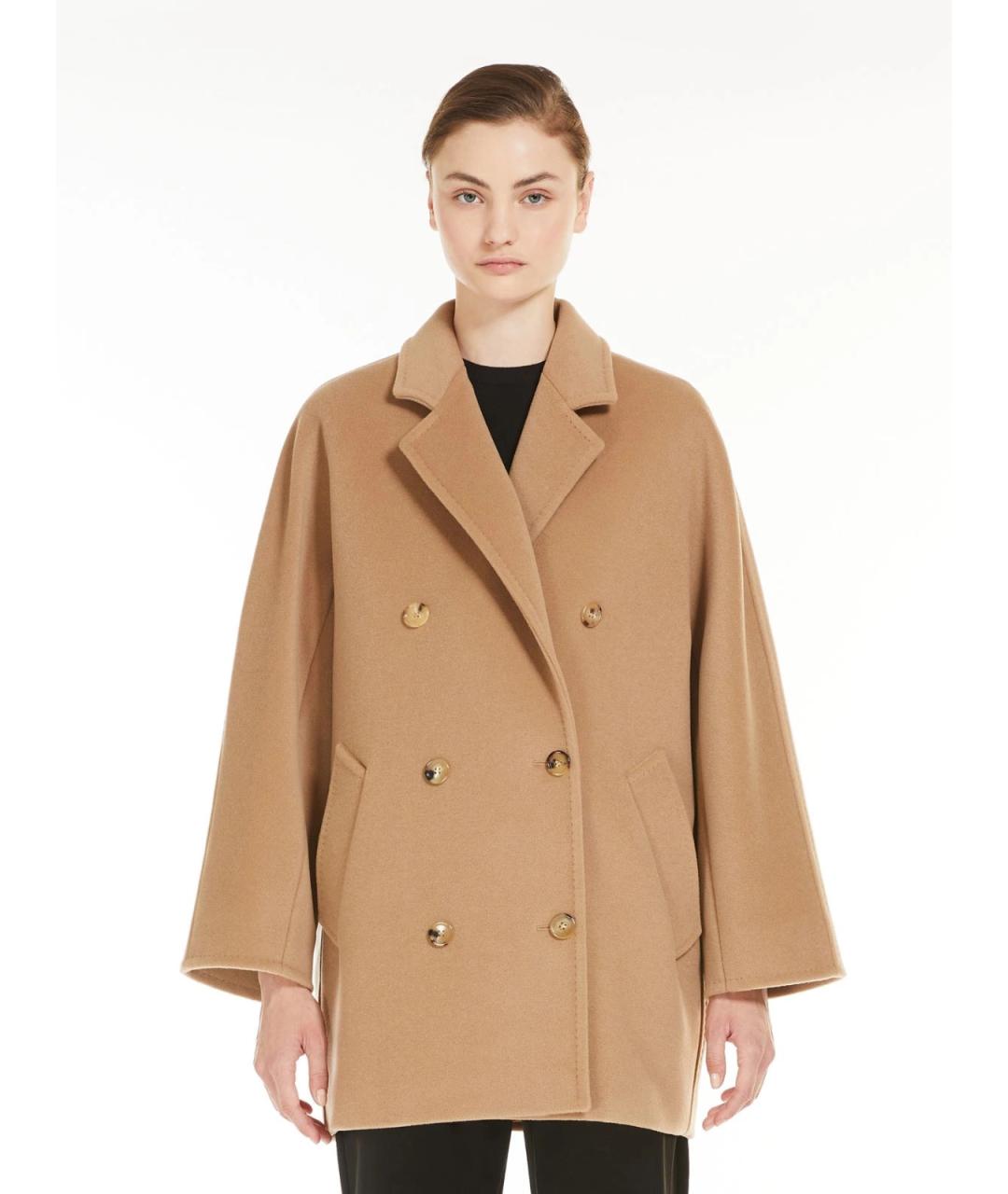 MAX MARA Коричневое шерстяное пальто, фото 3