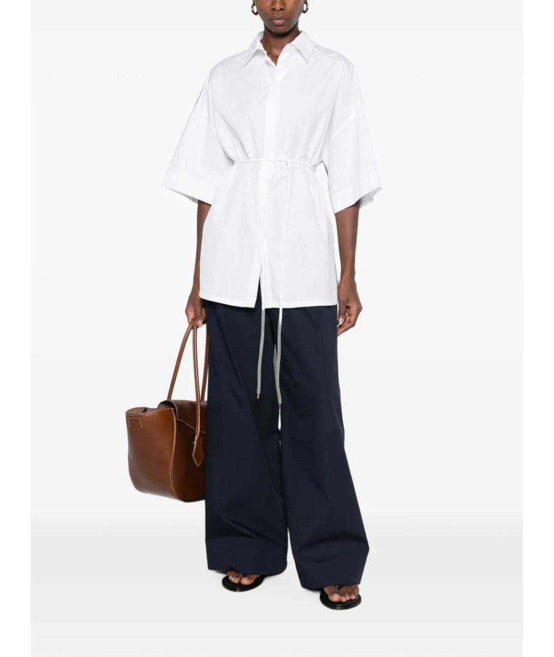 MAX MARA Белая хлопковая рубашка, фото 2