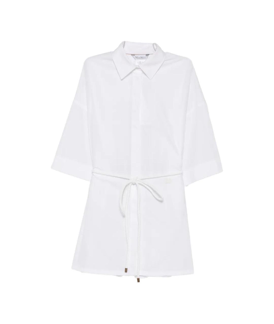 MAX MARA Белая хлопковая рубашка, фото 1