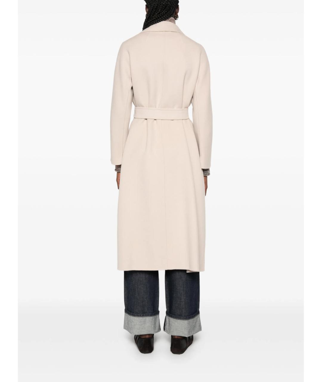 'S MAX MARA Бежевое шерстяное пальто, фото 4