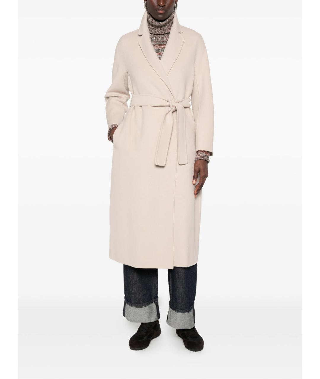 'S MAX MARA Бежевое шерстяное пальто, фото 2