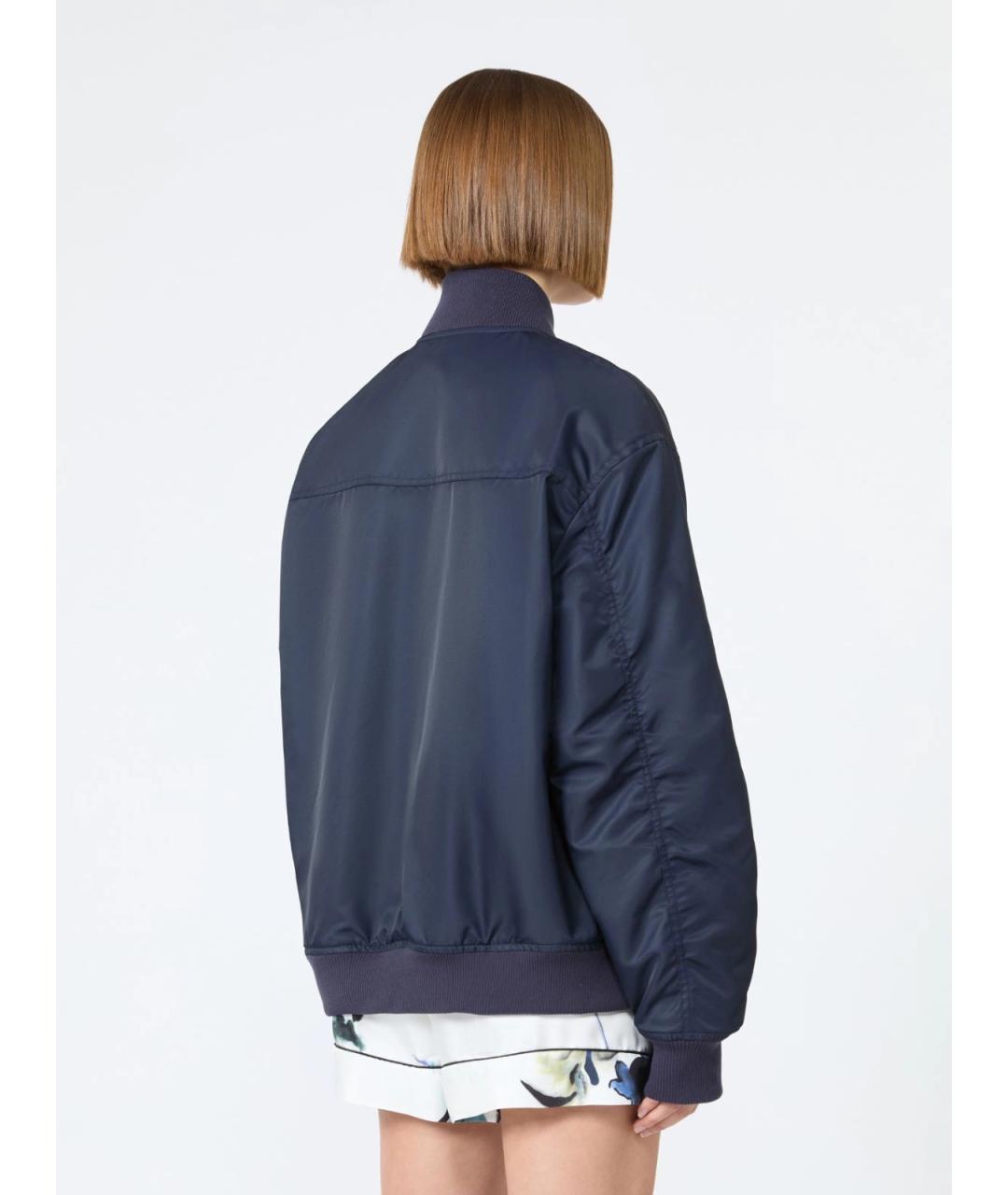 SPORTMAX Синяя полиамидовая куртка, фото 4