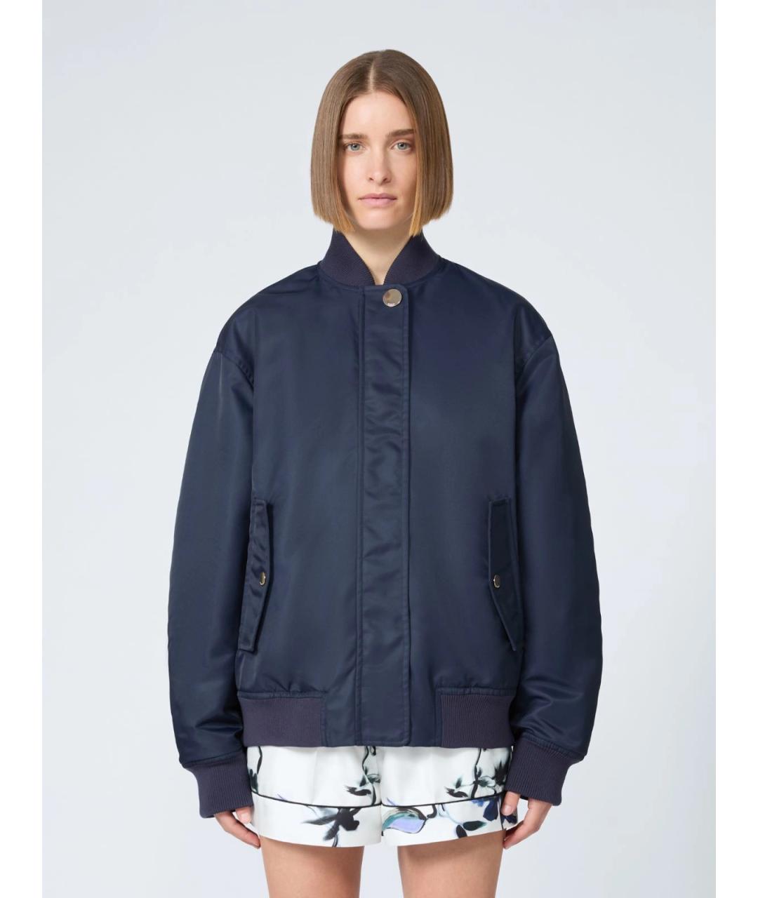SPORTMAX Синяя полиамидовая куртка, фото 3