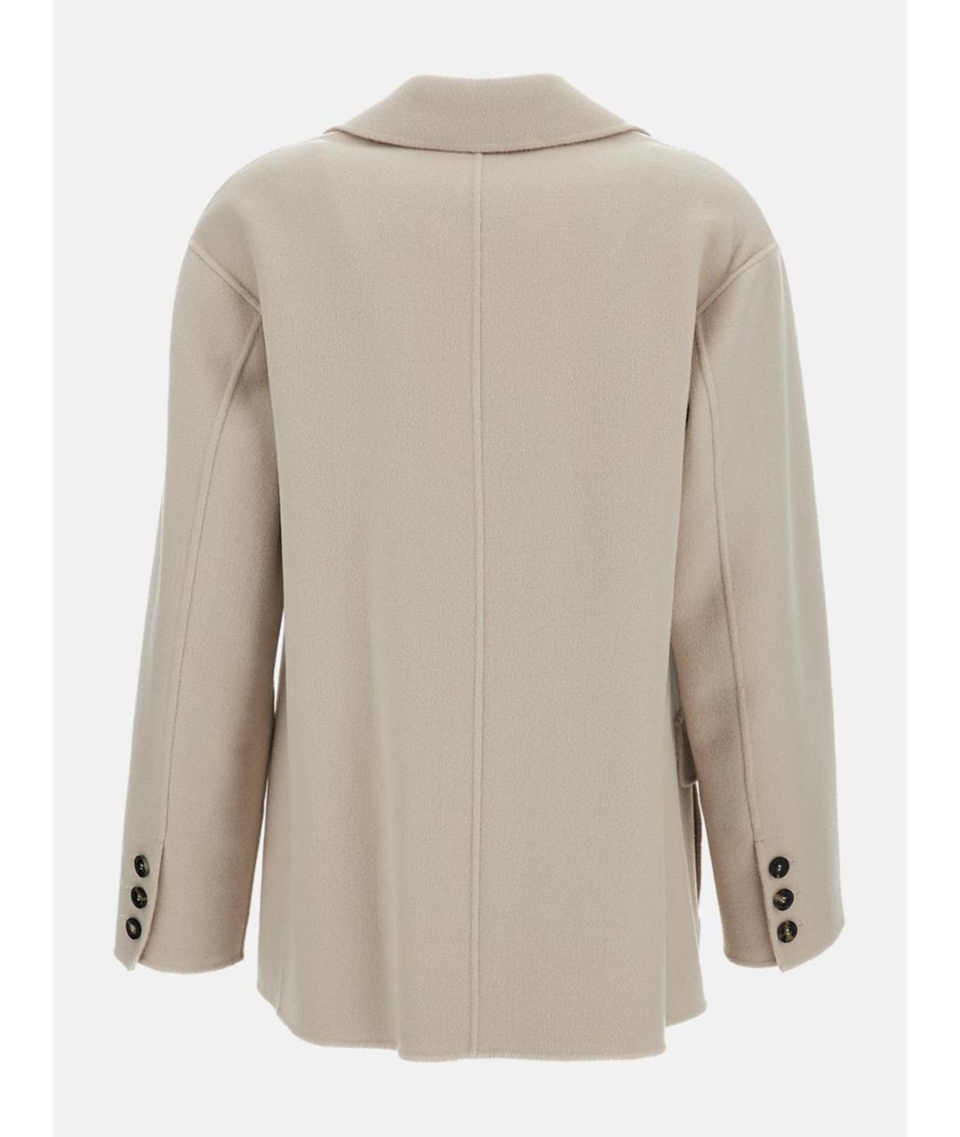 'S MAX MARA Бежевое шерстяное пальто, фото 2