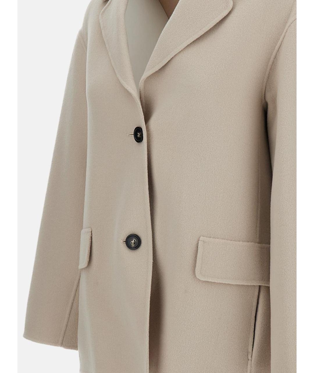 'S MAX MARA Бежевое шерстяное пальто, фото 3