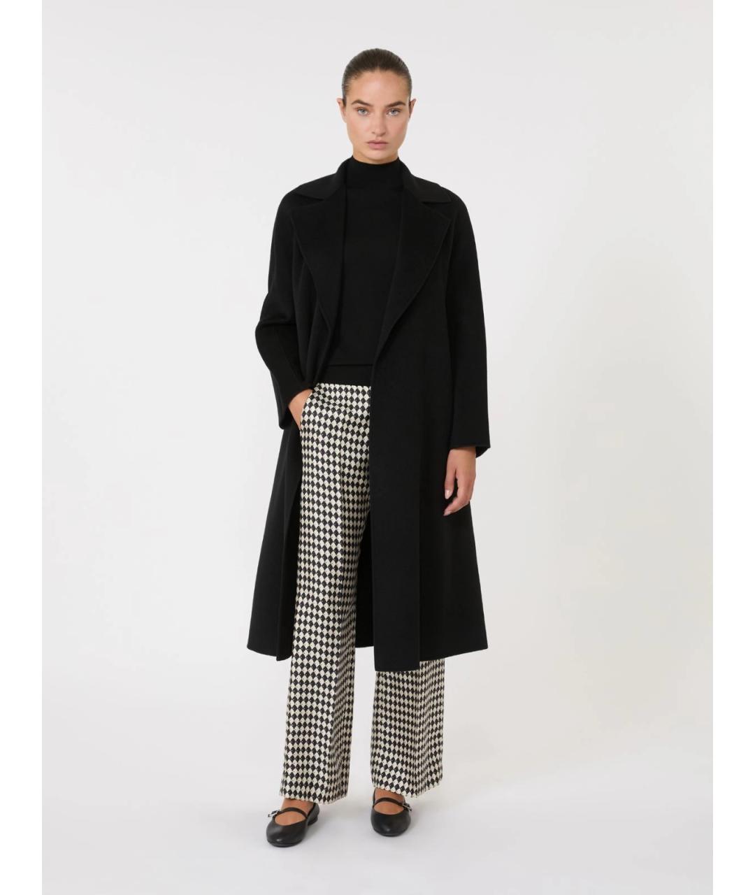 MAX MARA STUDIO Черное шерстяное пальто, фото 2