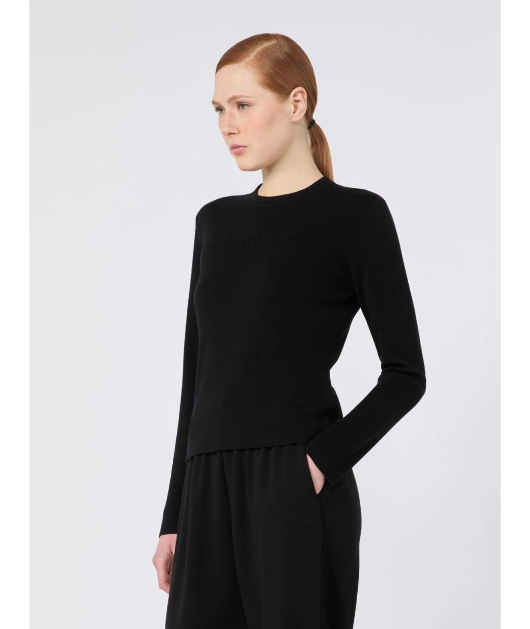 MAX MARA Черный шерстяной джемпер / свитер, фото 3