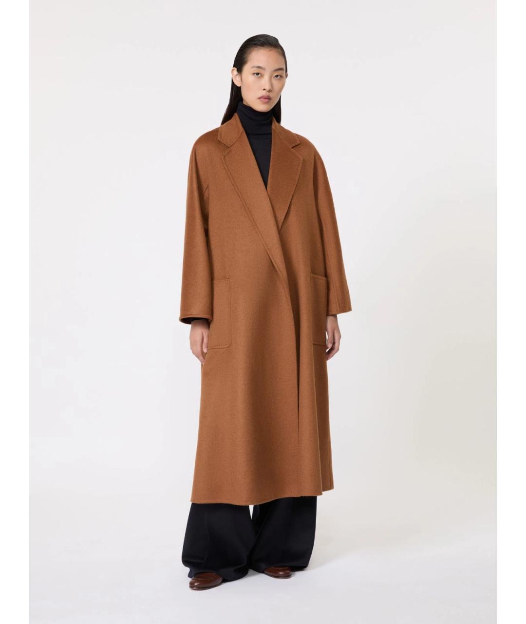 MAX MARA Коричневое пальто, фото 3
