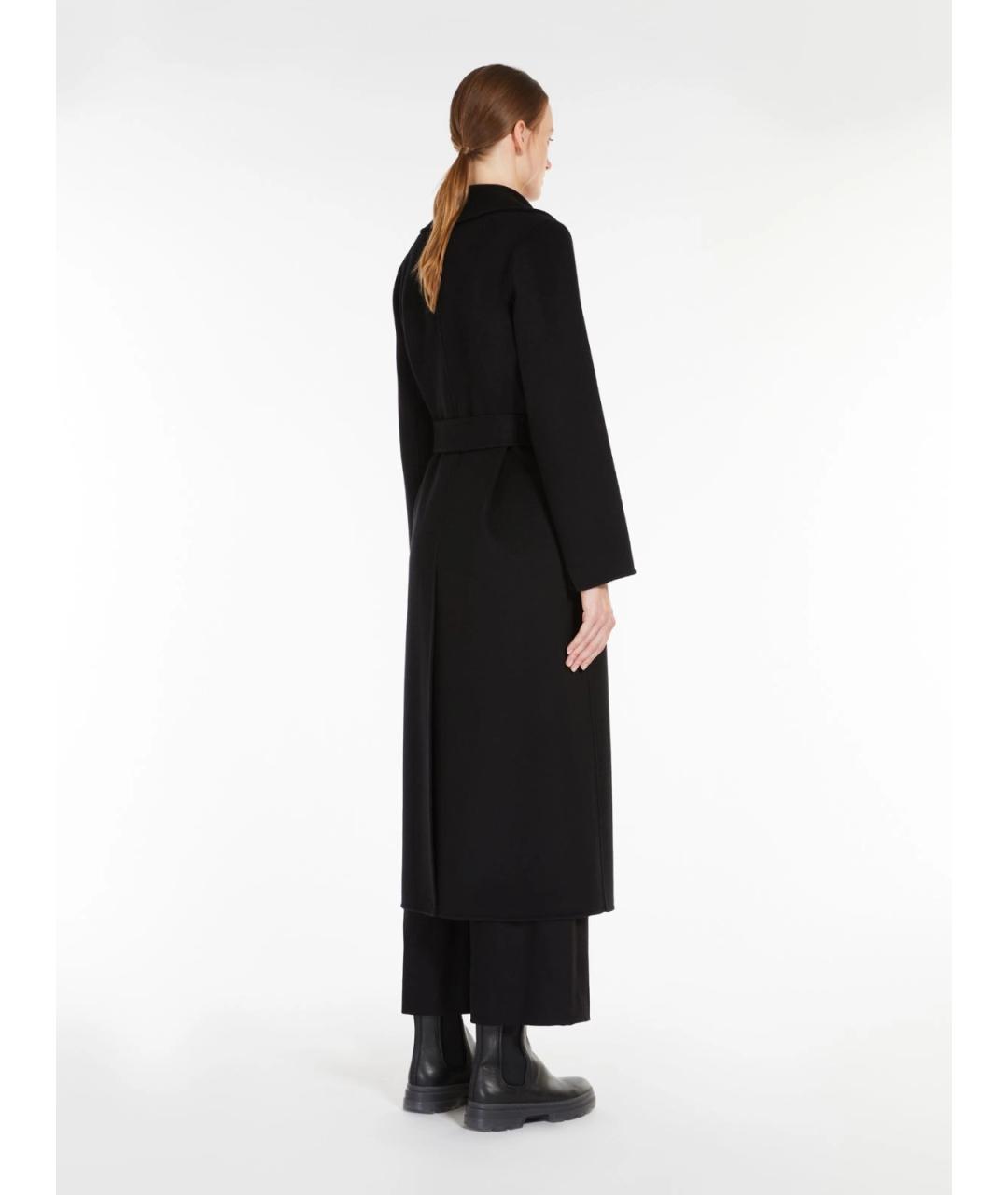 'S MAX MARA Черное шерстяное пальто, фото 4