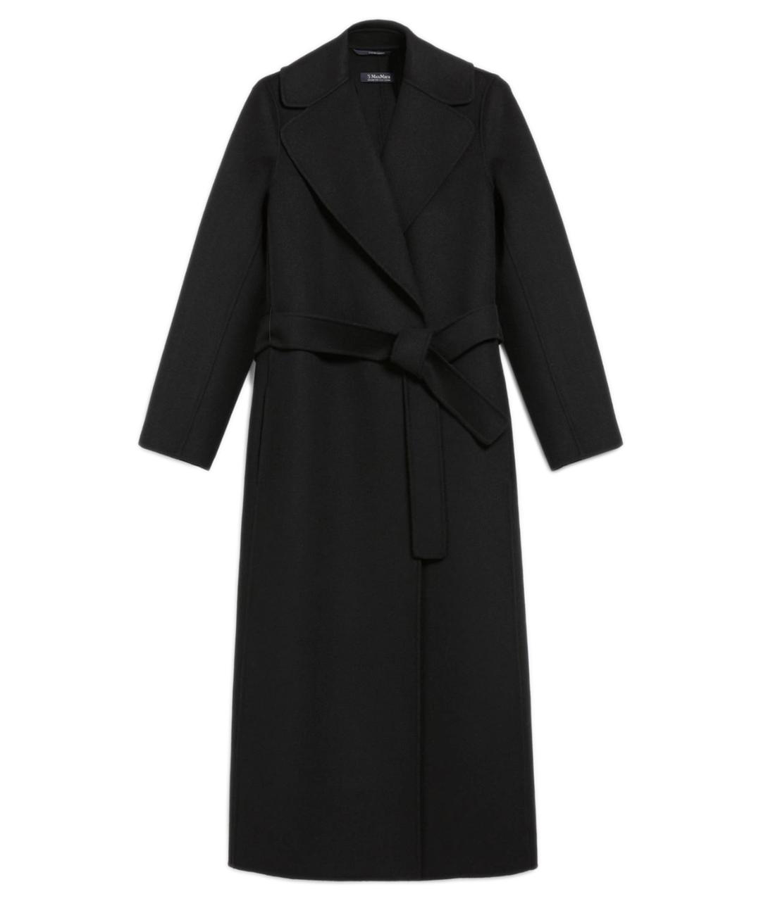 'S MAX MARA Черное шерстяное пальто, фото 1