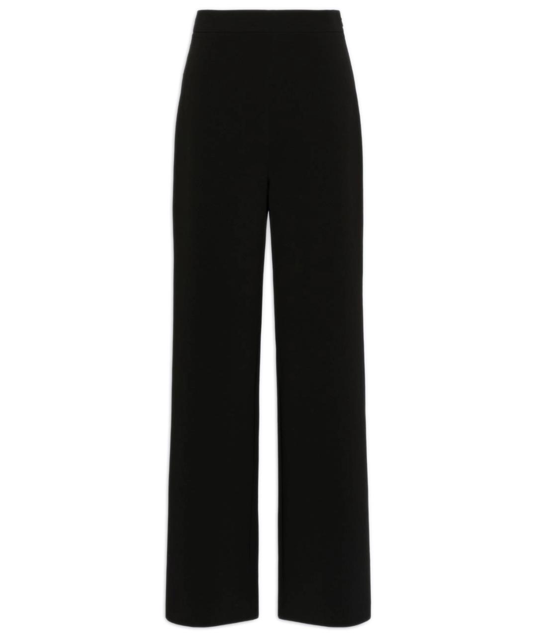 MAX MARA Черные ацетатные прямые брюки, фото 1