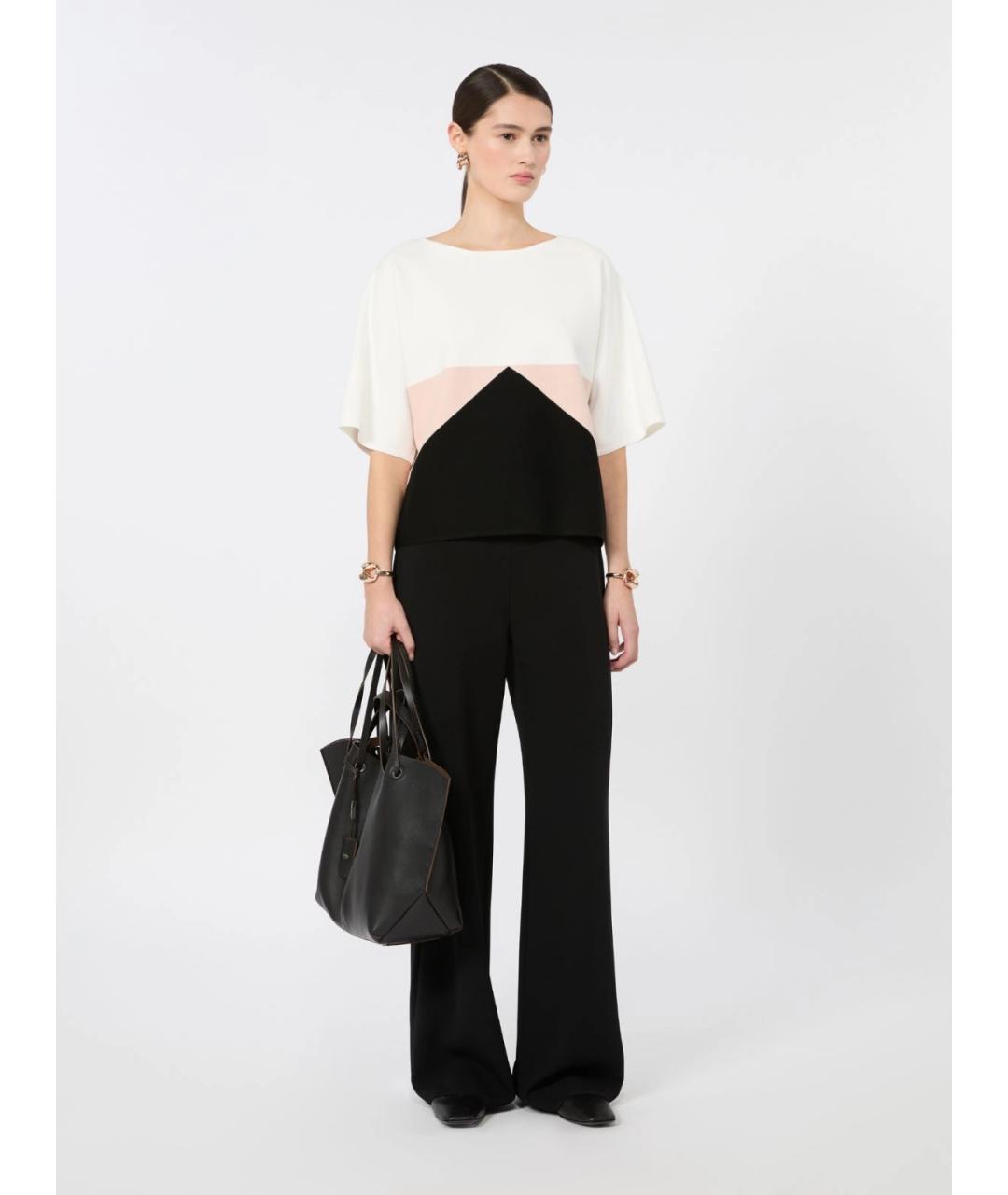 MAX MARA Черные ацетатные прямые брюки, фото 2