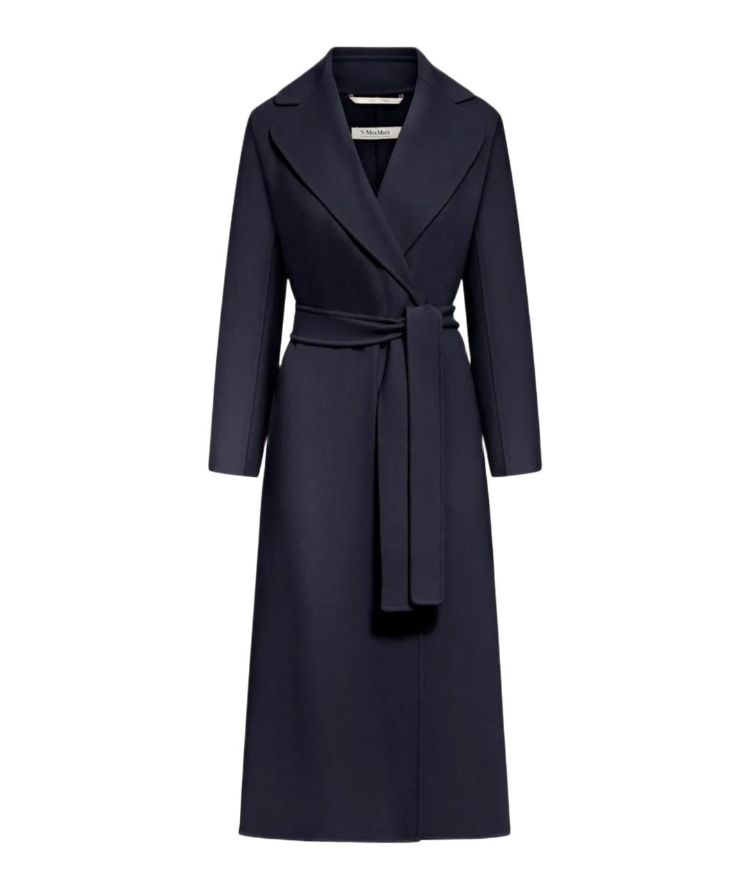 'S MAX MARA Синее шерстяное пальто, фото 3