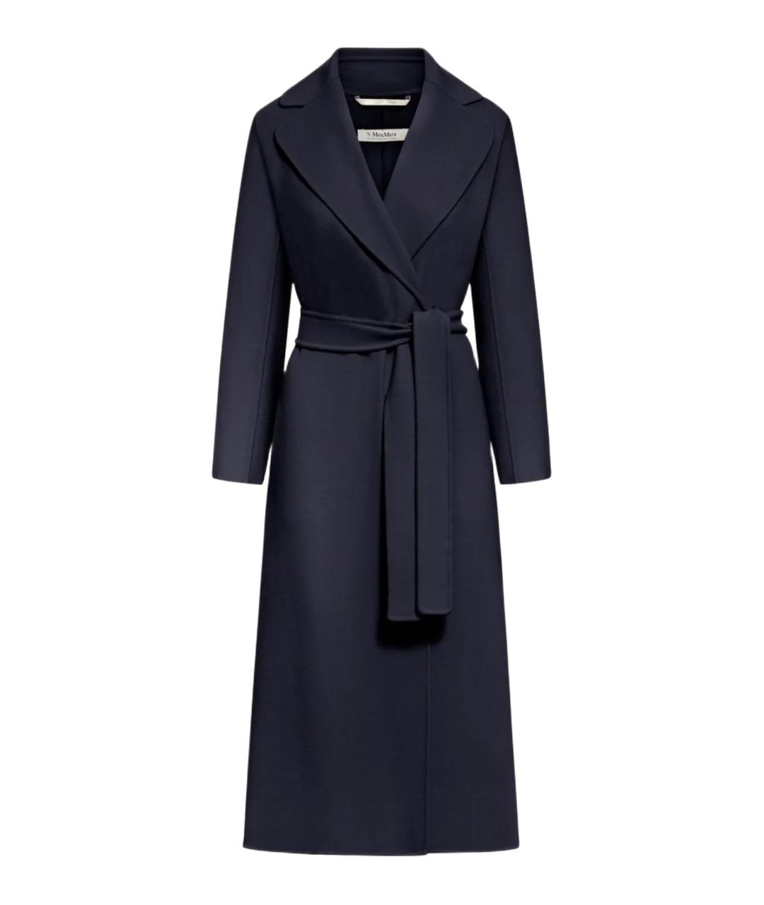 'S MAX MARA Синее шерстяное пальто, фото 1