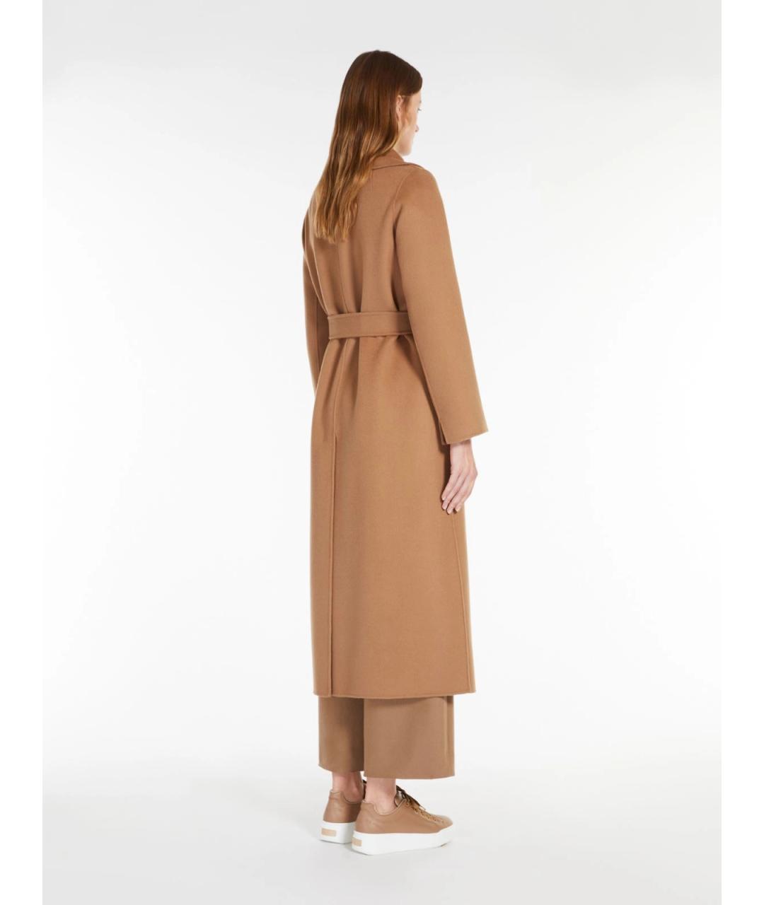'S MAX MARA Коричневое шерстяное пальто, фото 4