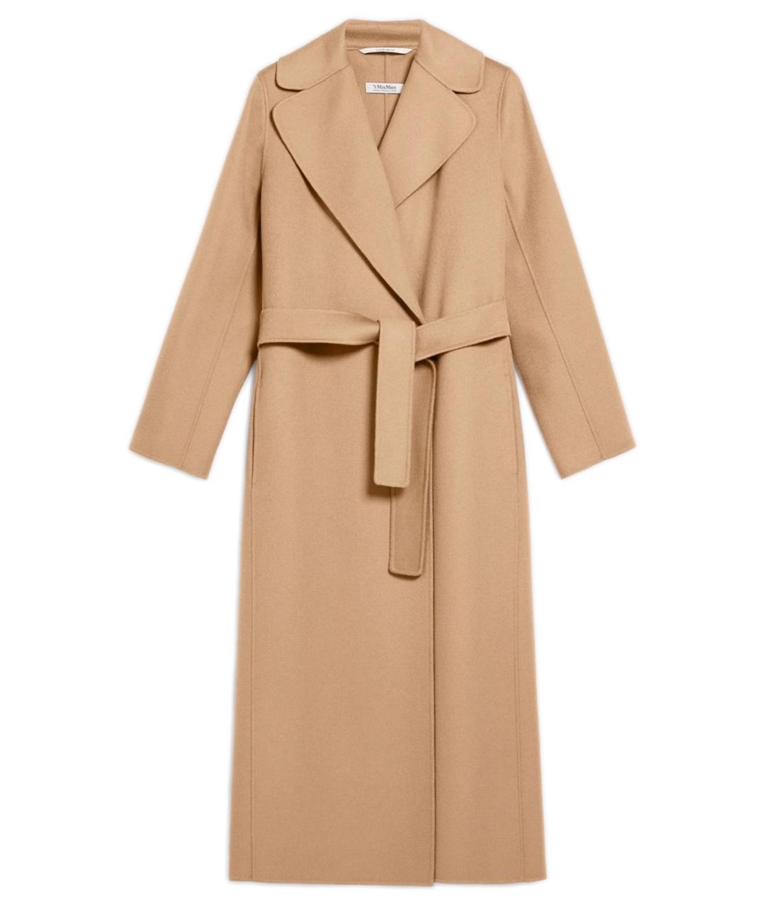 'S MAX MARA Коричневое шерстяное пальто, фото 1