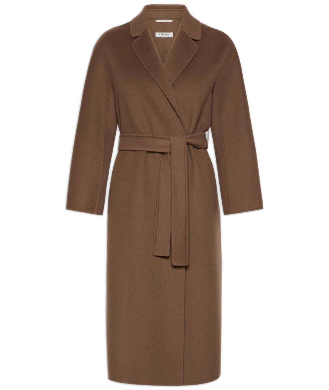 'S MAX MARA Коричневое шерстяное пальто, фото 1