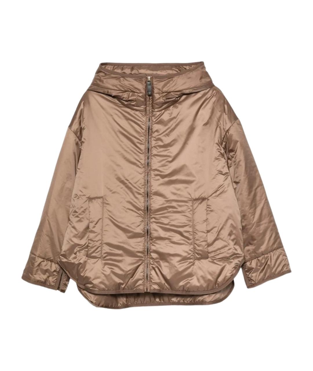MAX MARA Бежевая полиэстеровая куртка, фото 1