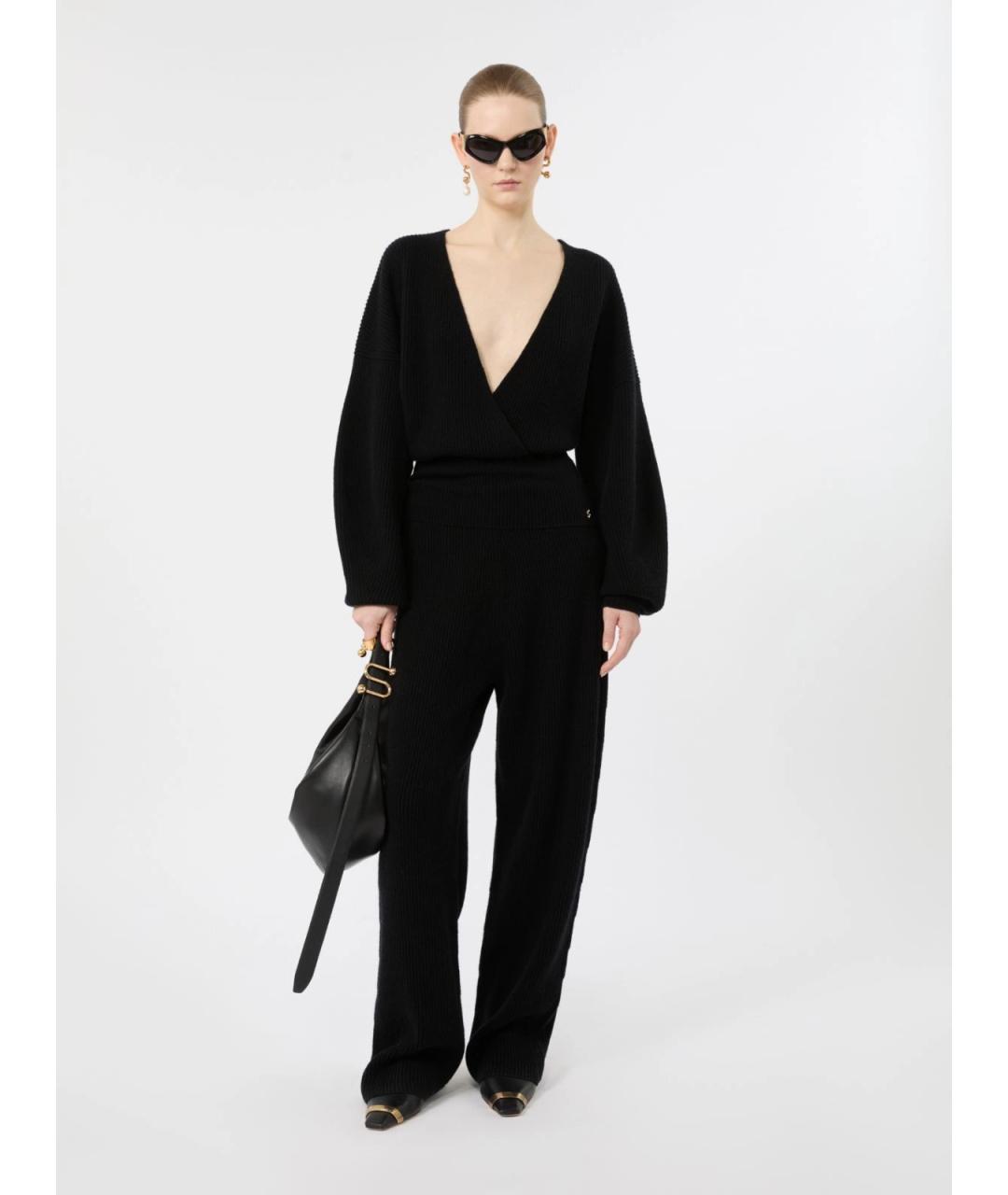 SPORTMAX Черный шерстяной джемпер / свитер, фото 2